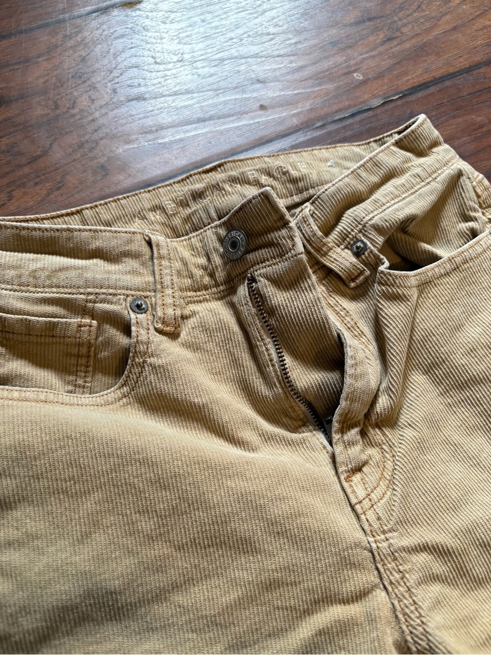 American Eagle Outfitters Straight Leg Corduroy Jeans - Tan
